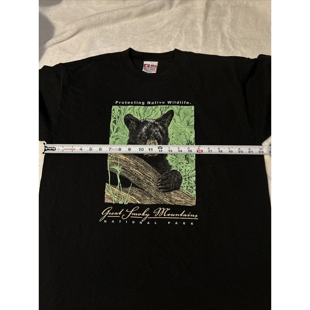 Vintage 80s ‎ Bear Nature Smoky Mountains T-Shirt XL  Black